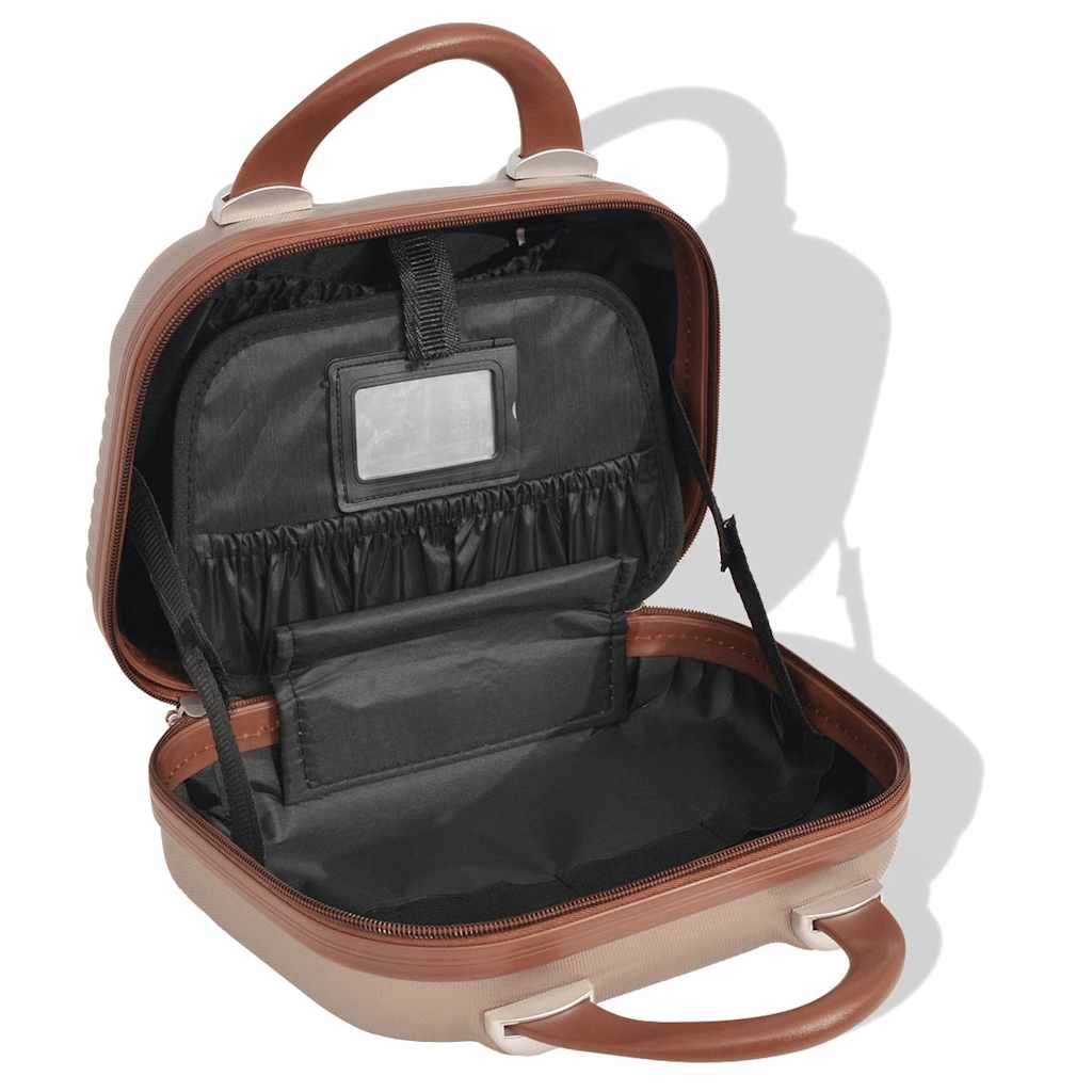 4-teiliges Hartschalen-Trolley-Set | Reisekoffer inkl. Beautycase | Rollkoffer