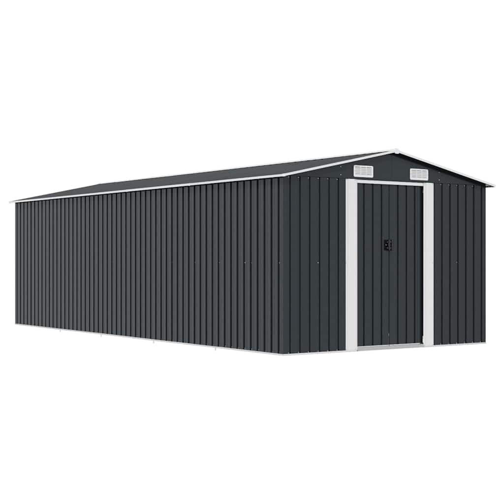 Gerätehaus 257x580x181 cm Metall Braun