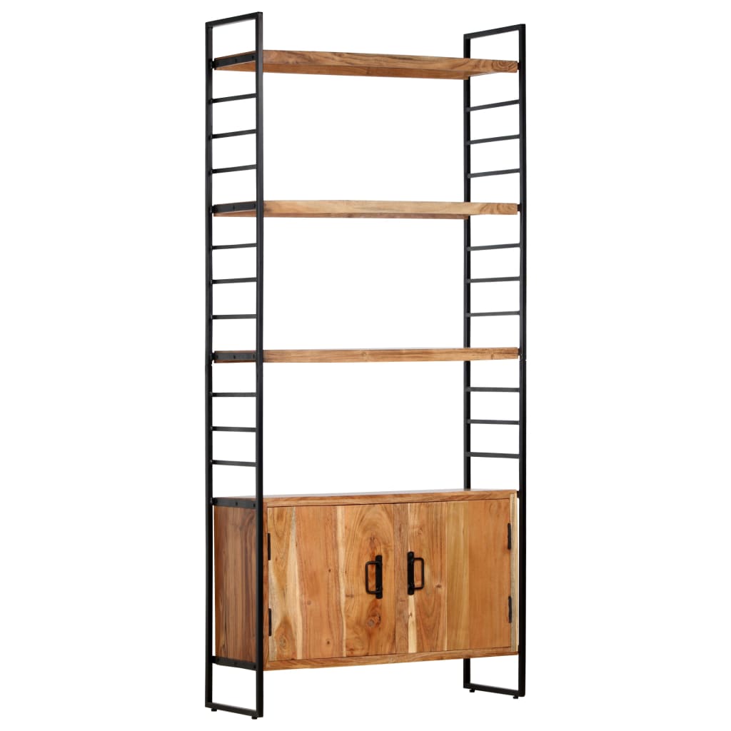 Bücherregal 4 Ebenen 80X30X180 Cm Altholz Massiv