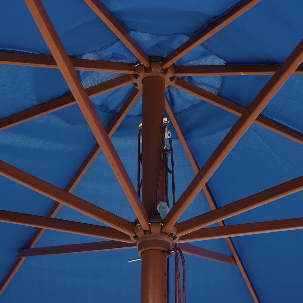 Sonnenschirm mit Holzmast 350 cm Sandweiß