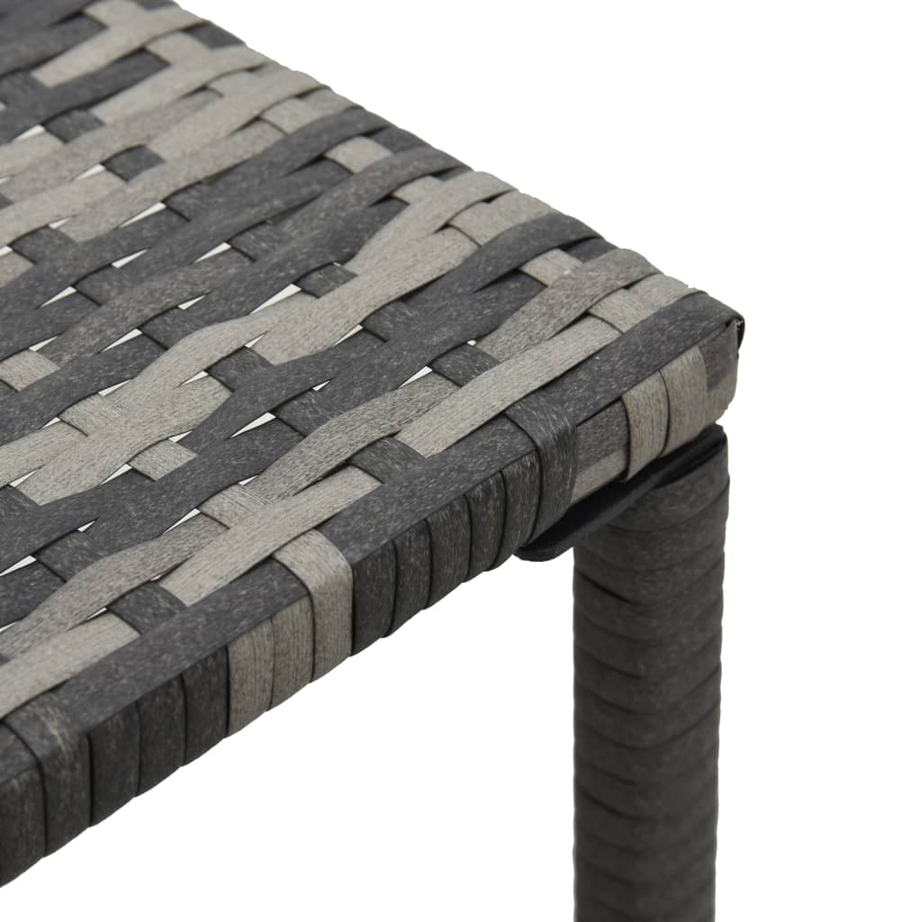 Sonnenliegen mit Tisch Poly Rattan Schwarz