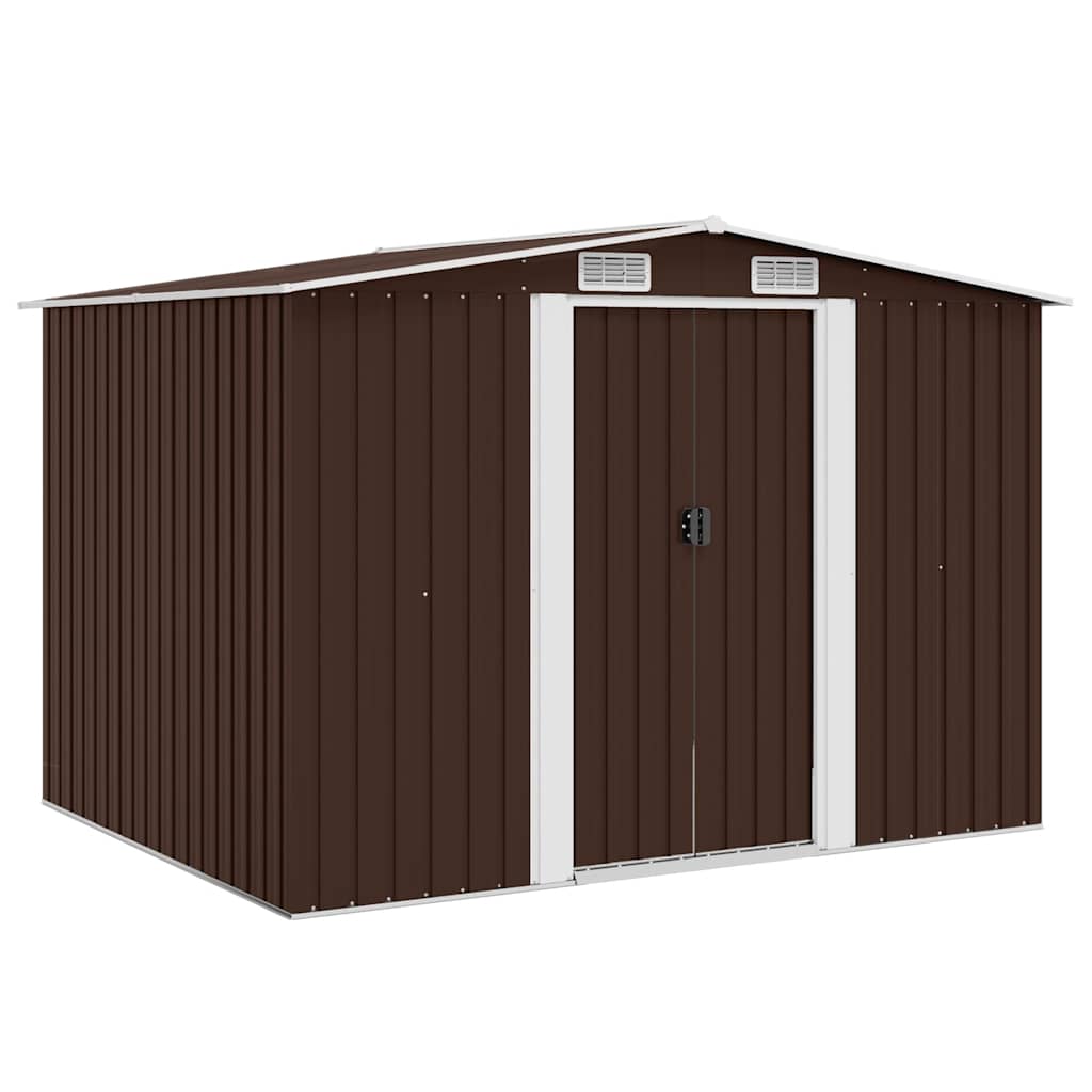 Gartenschuppen Grau Metall 257 x 205 x 178 cm