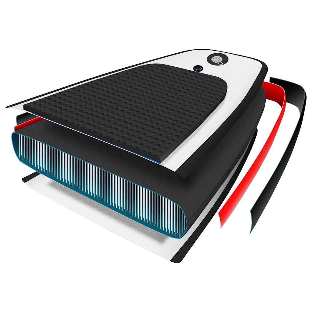 Stand Up Paddle Surfboard SUP Aufblasbar Rot und Weiß