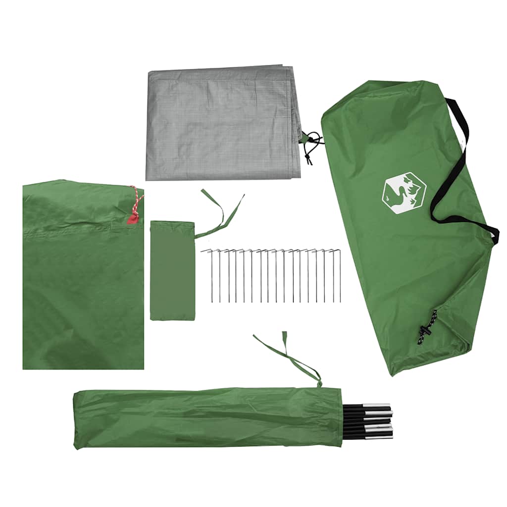 Kuppel-Campingzelt 1 Person Grau und Orange Wasserdicht