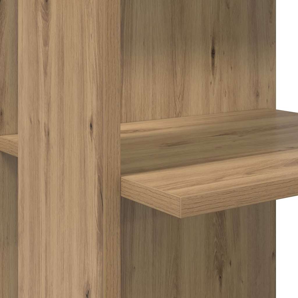 Eckschreibtisch mit Stauraum mit Regal Weiß 140 x 113,5 x 75 cm