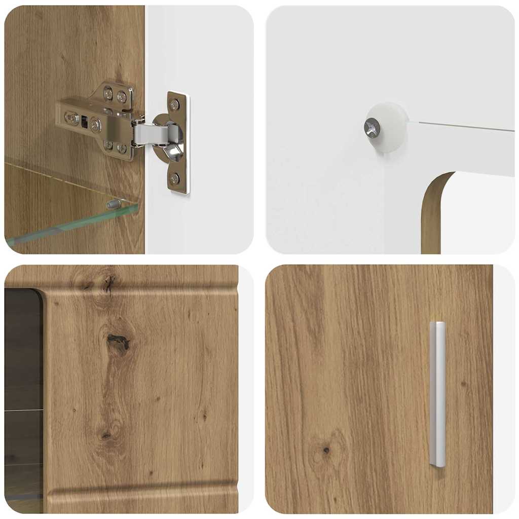 Sideboard | Kommode | Vitrinenschrank | Glastüren | Wohnzimmermöbel | 103 cm