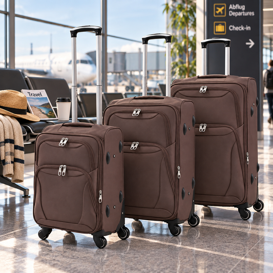 3-tlg. Reisekoffer Set aus Oxford-Gewebe