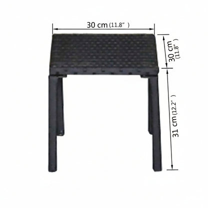 Sonnenliegen mit Tisch Poly Rattan Schwarz
