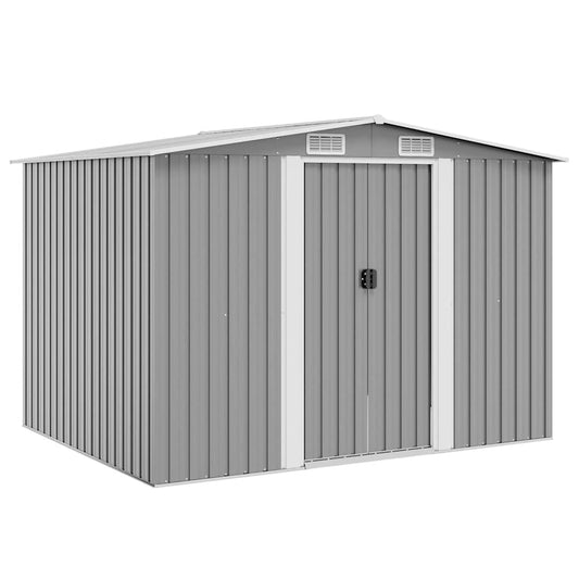 Gartenschuppen Grau Metall 257 x 205 x 178 cm