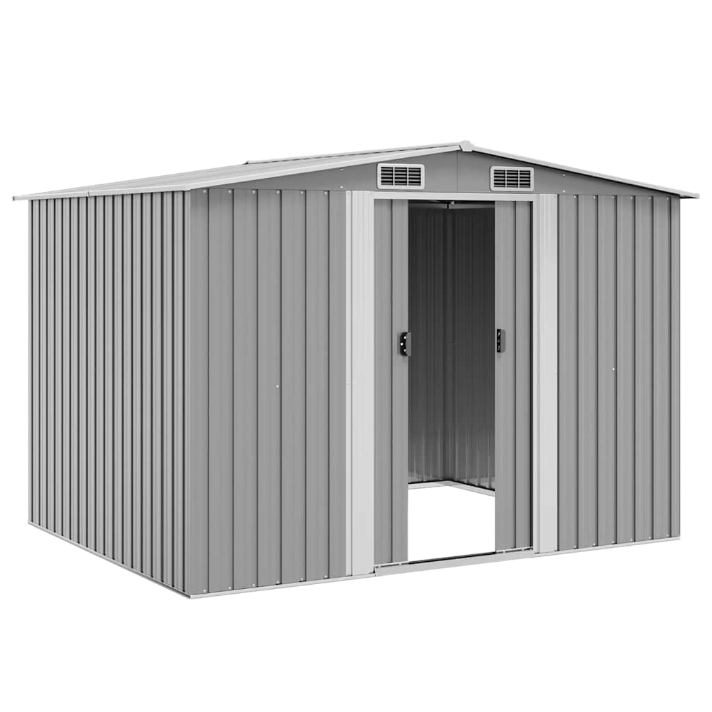 Gartenschuppen Grau Metall 257 x 205 x 178 cm