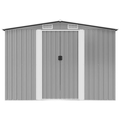 Gartenschuppen Grau Metall 257 x 205 x 178 cm
