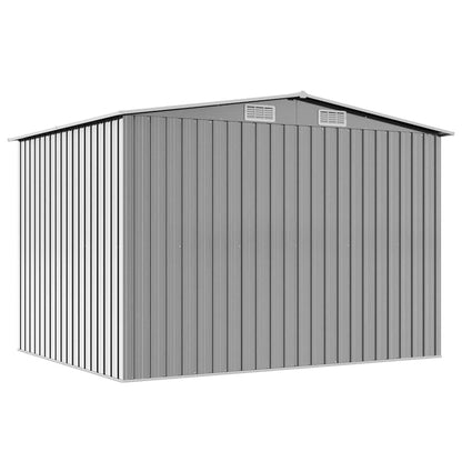 Gartenschuppen Grau Metall 257 x 205 x 178 cm