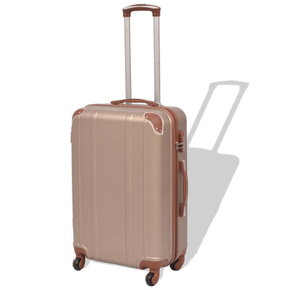 4-teiliges Hartschalen-Trolley-Set | Reisekoffer inkl. Beautycase | Rollkoffer