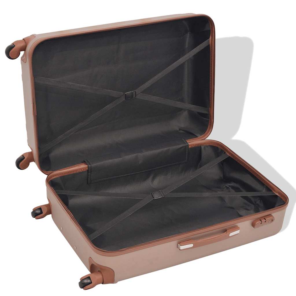4-teiliges Hartschalen-Trolley-Set | Reisekoffer inkl. Beautycase | Rollkoffer