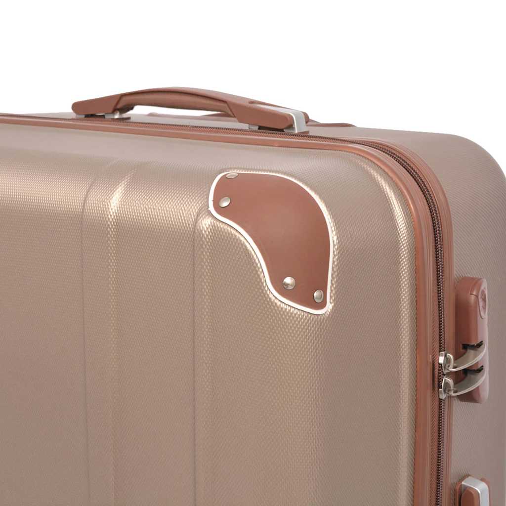 4-teiliges Hartschalen-Trolley-Set | Reisekoffer inkl. Beautycase | Rollkoffer