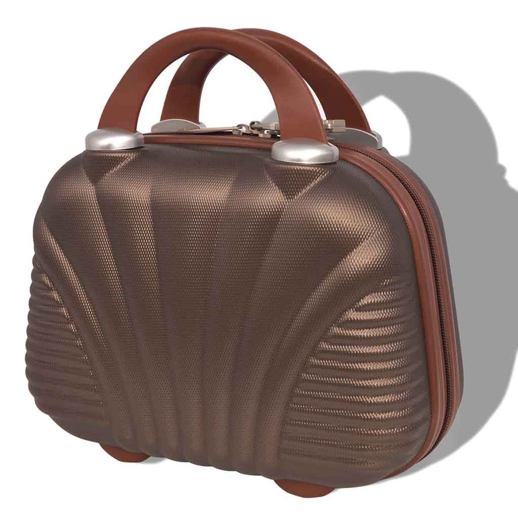 4-teiliges Hartschalen-Trolley-Set | Reisekoffer inkl. Beautycase | Rollkoffer