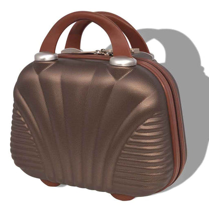 4-teiliges Hartschalen-Trolley-Set | Reisekoffer inkl. Beautycase | Rollkoffer