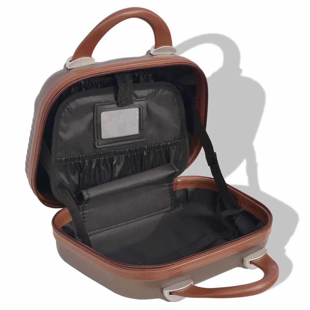 4-teiliges Hartschalen-Trolley-Set | Reisekoffer inkl. Beautycase | Rollkoffer