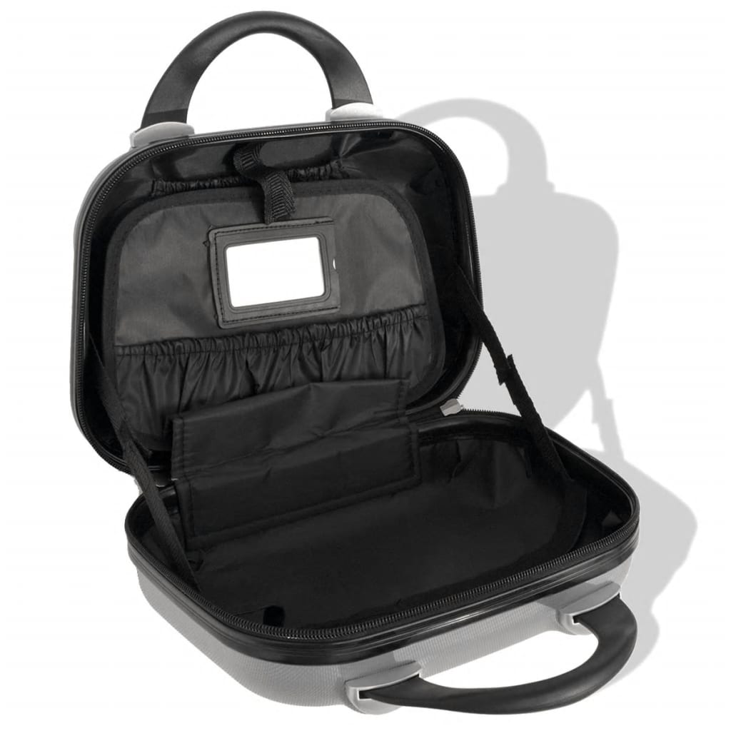 4-teiliges Hartschalen-Trolley-Set | Reisekoffer inkl. Beautycase | Rollkoffer