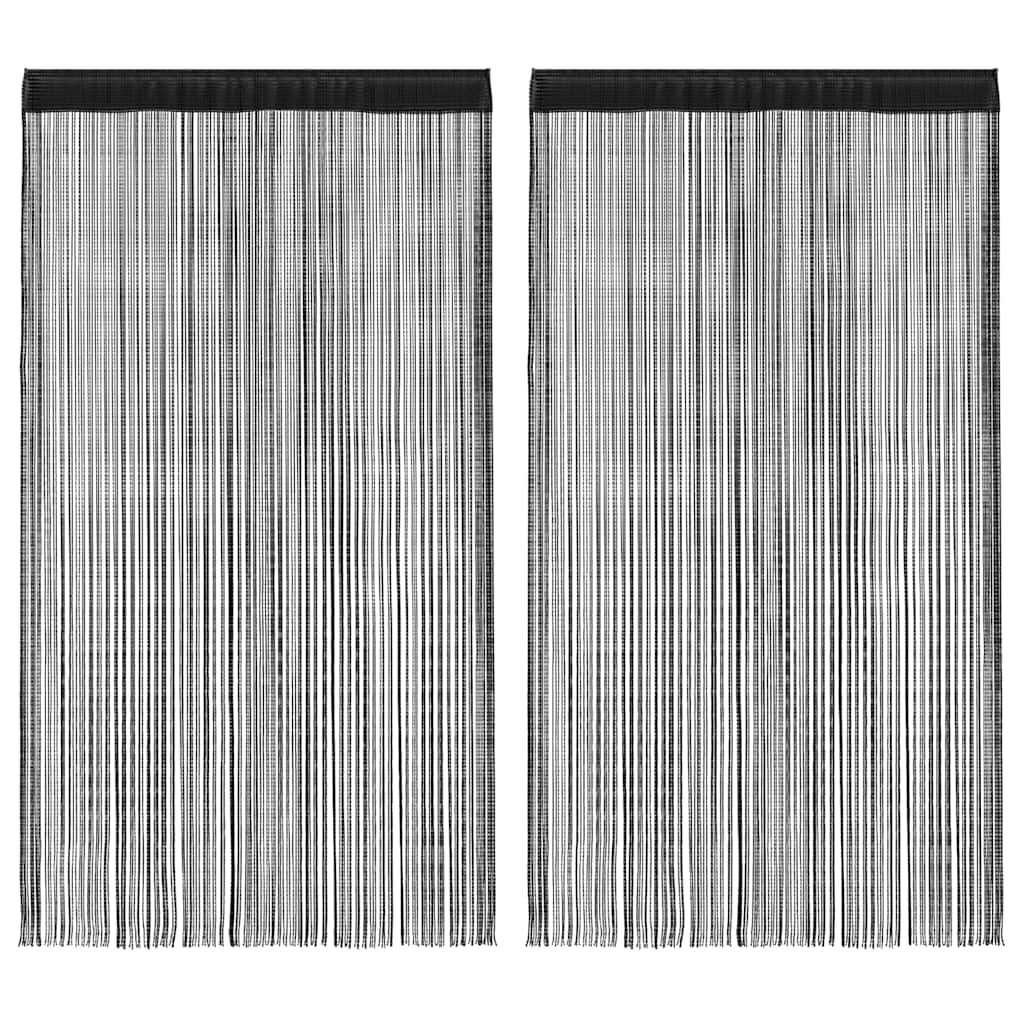 Fadenvorhang 2 Stk.100 x 250 cm Weiß