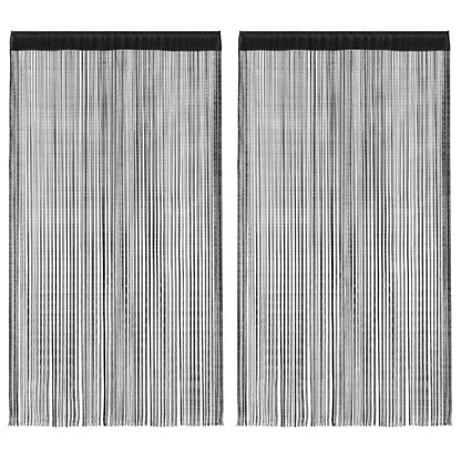 Fadenvorhang 2 Stk.100 x 250 cm Weiß