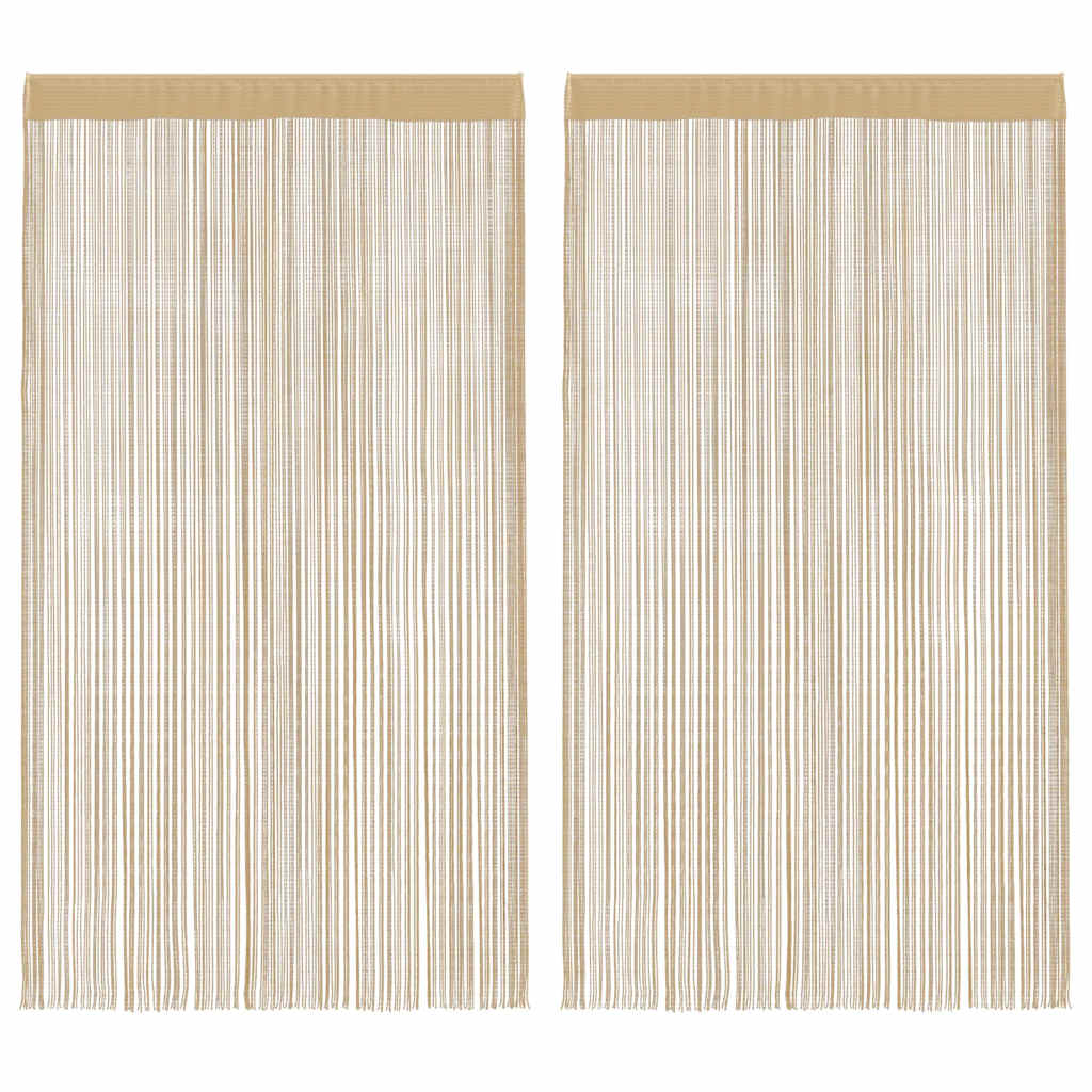 Fadenvorhang 2 Stk.100 x 250 cm Weiß