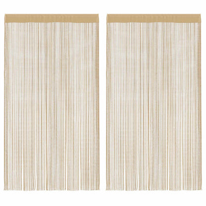 Fadenvorhang 2 Stk.100 x 250 cm Weiß