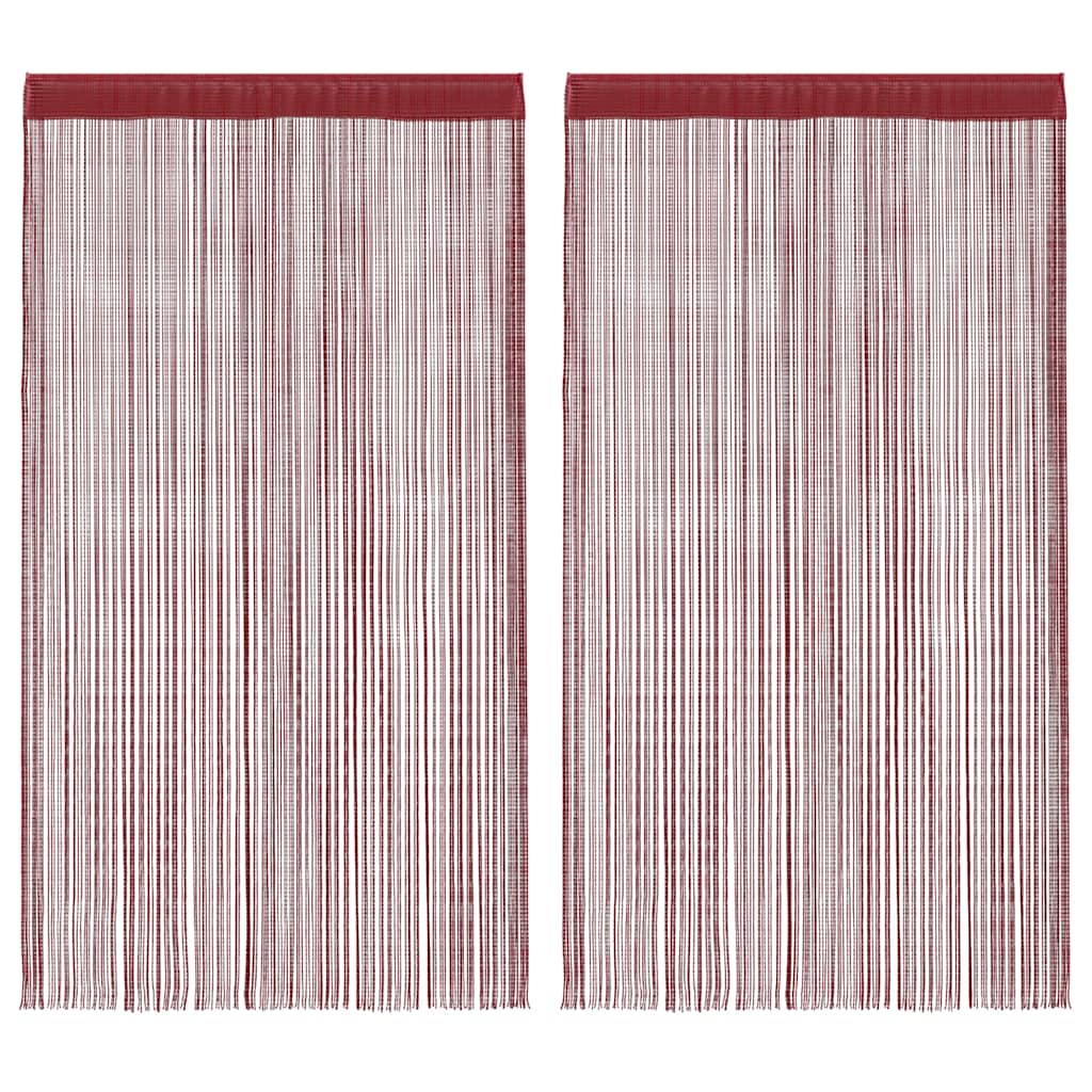 Fadenvorhang 2 Stk.100 x 250 cm Weiß