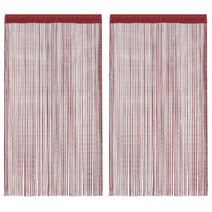 Fadenvorhang 2 Stk.100 x 250 cm Weiß