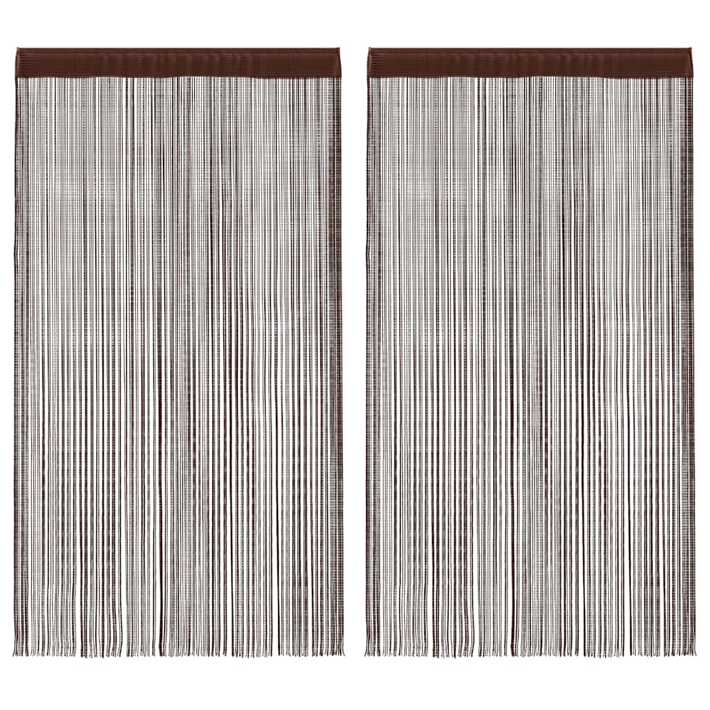 Fadenvorhang 2 Stk.100 x 250 cm Weiß