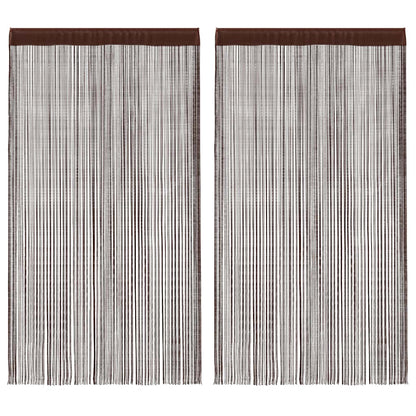Fadenvorhang 2 Stk.100 x 250 cm Weiß