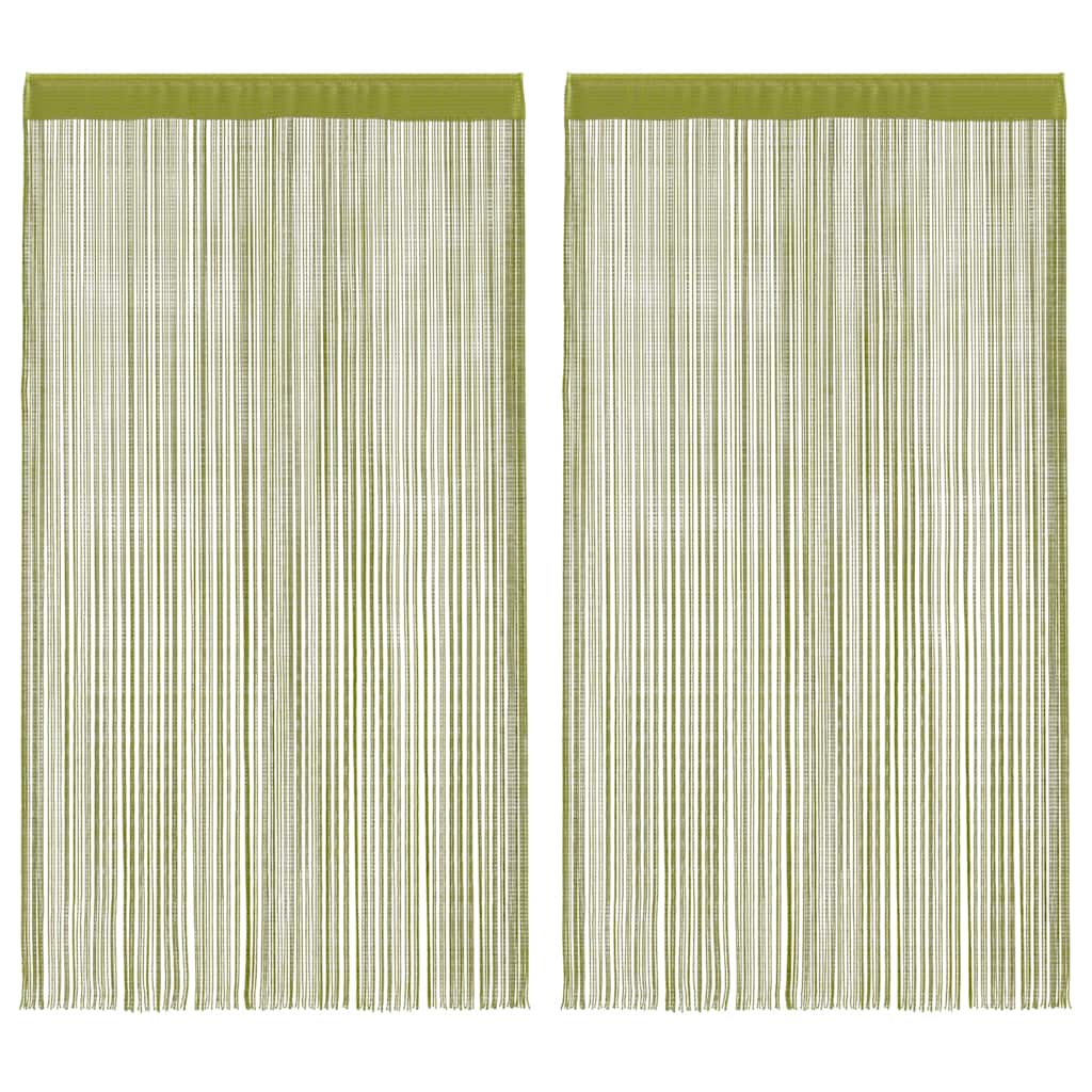 Fadenvorhang 2 Stk.100 x 250 cm Weiß