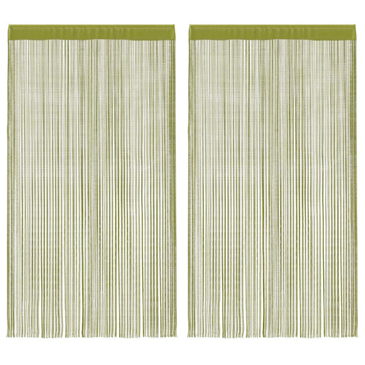 Fadenvorhang 2 Stk.100 x 250 cm Weiß