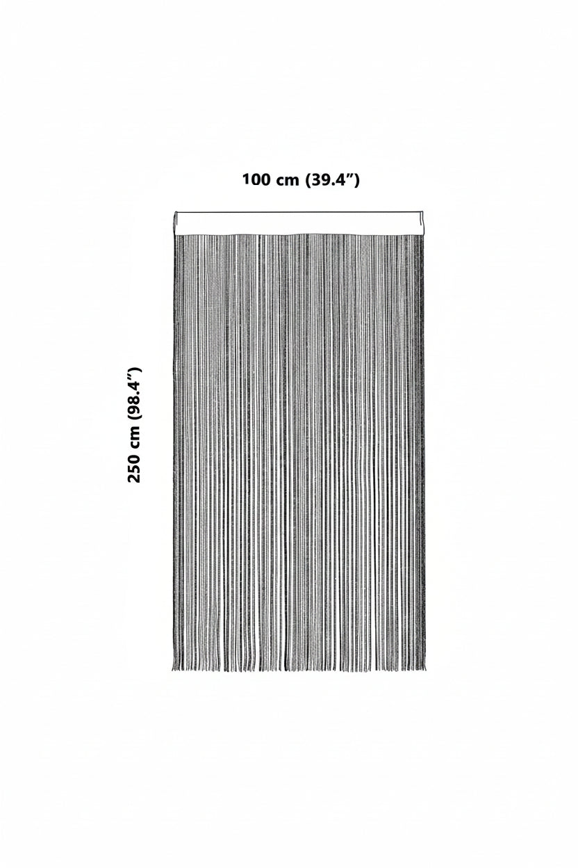 Fadenvorhang 2 Stk.100 x 250 cm Weiß
