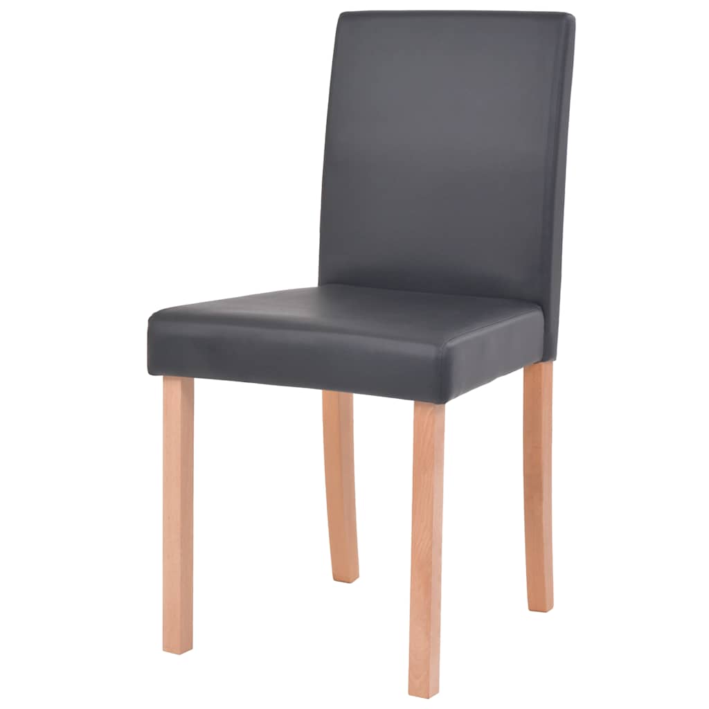 Esszimmertisch und Stühle 7-tlg. Kunstleder Eiche Cremeweiß