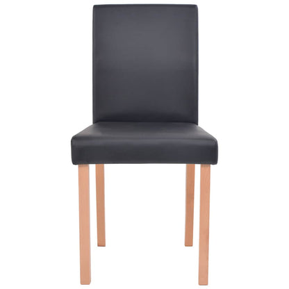 Esszimmertisch und Stühle 7-tlg. Kunstleder Eiche Cremeweiß