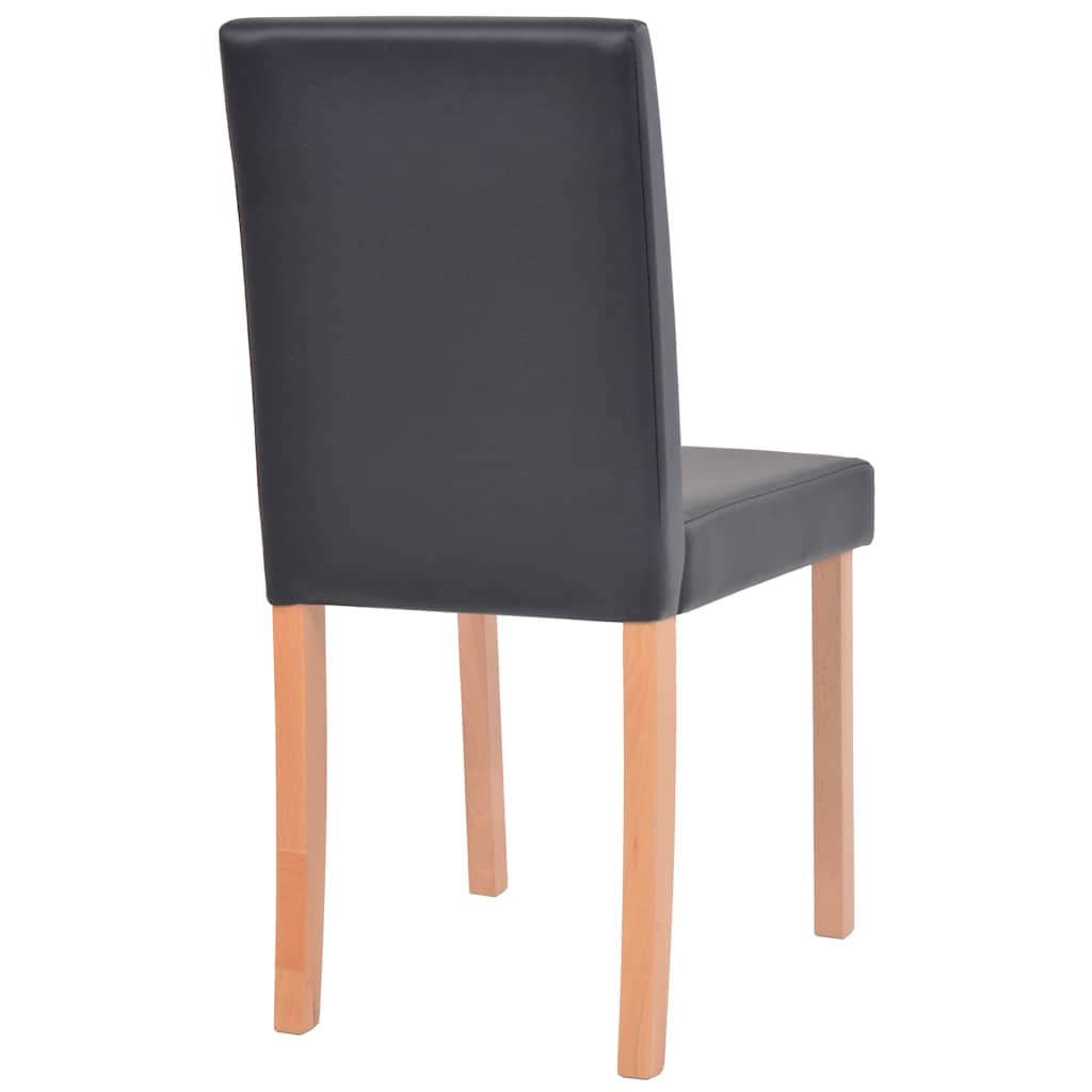 Esszimmertisch und Stühle 7-tlg. Kunstleder Eiche Cremeweiß