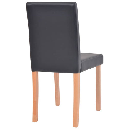 Esszimmertisch und Stühle 7-tlg. Kunstleder Eiche Cremeweiß