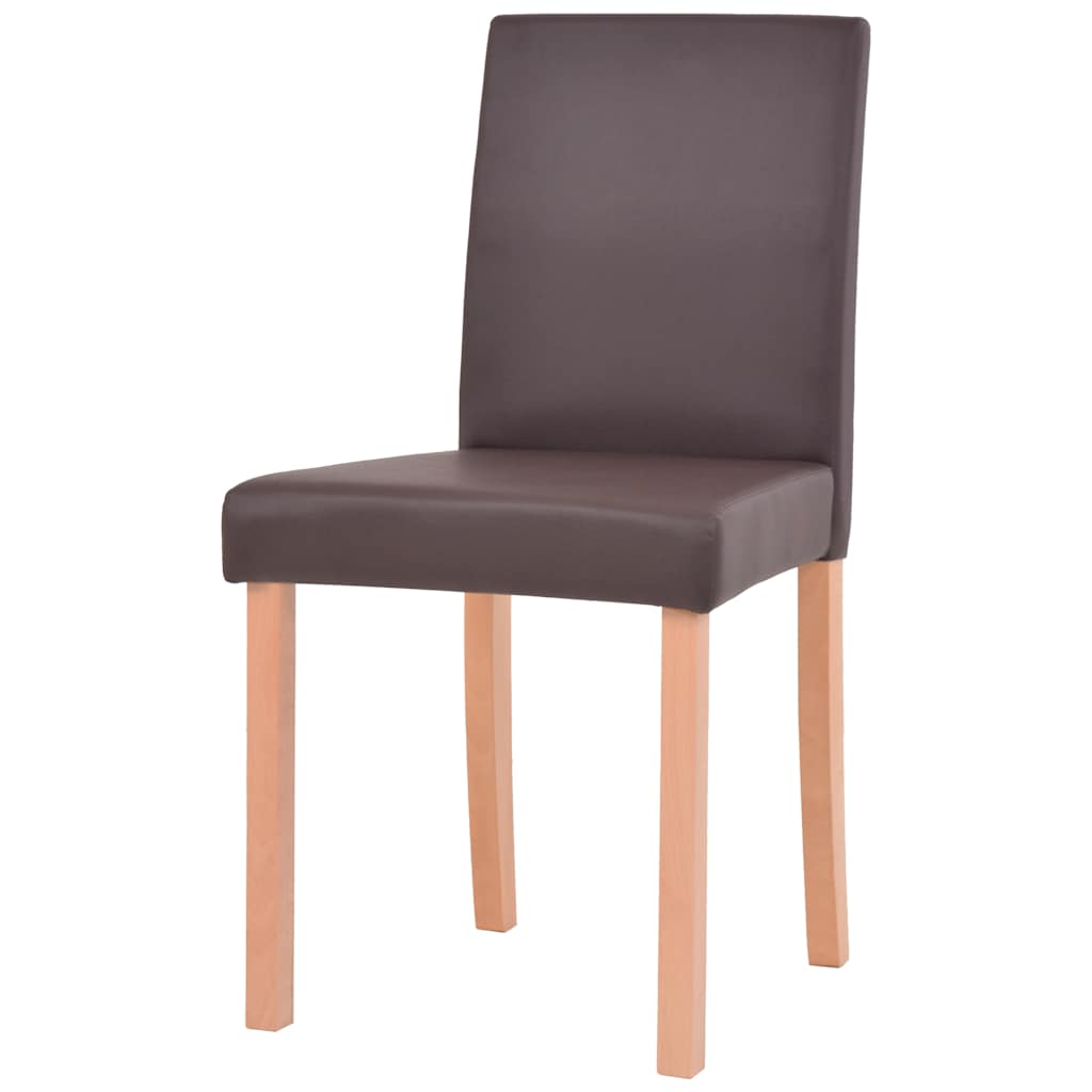 Esszimmertisch und Stühle 7-tlg. Kunstleder Eiche Cremeweiß