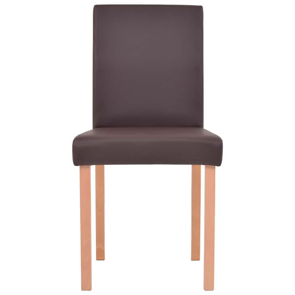 Esszimmertisch und Stühle 7-tlg. Kunstleder Eiche Cremeweiß
