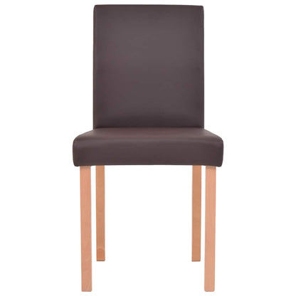 Esszimmertisch und Stühle 7-tlg. Kunstleder Eiche Cremeweiß