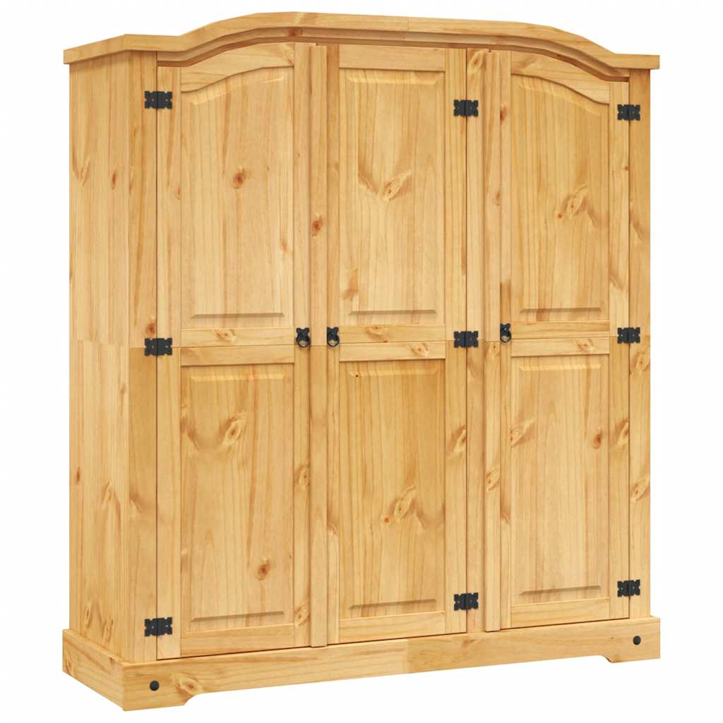 Kleiderschrank Mexiko-Stil Kiefernholz 3 Türen