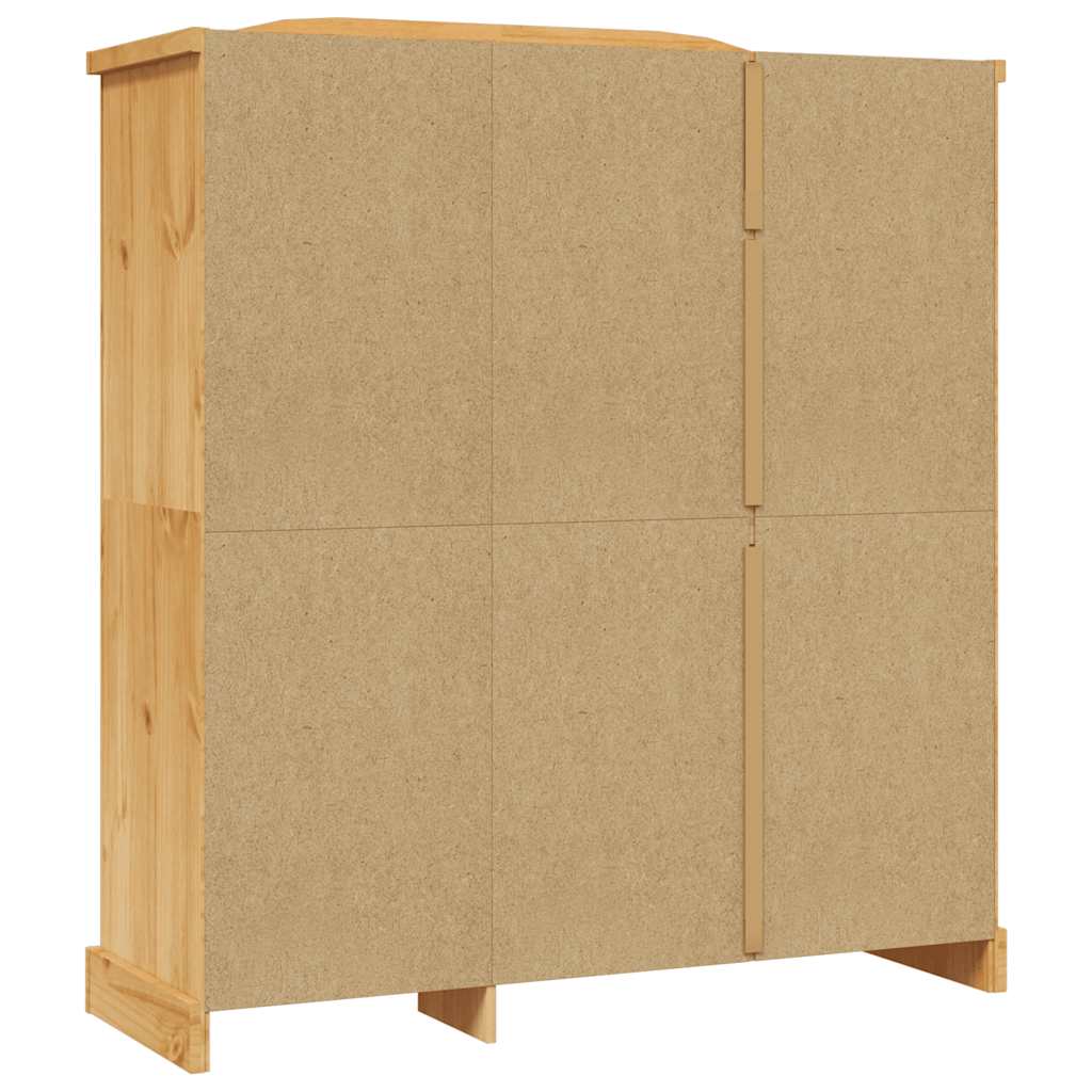 Kleiderschrank Mexiko-Stil Kiefernholz 3 Türen