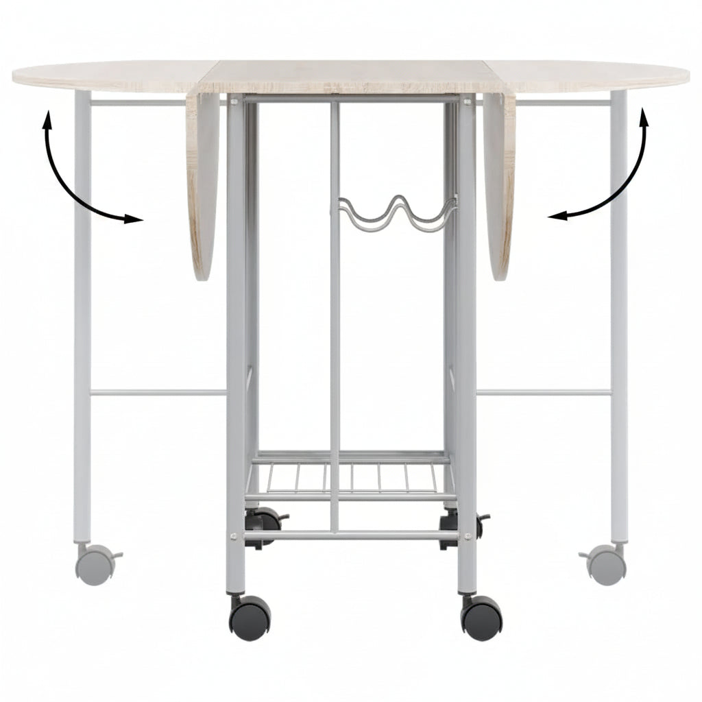 Ausklappbarer Esstisch fünfteilig MDF