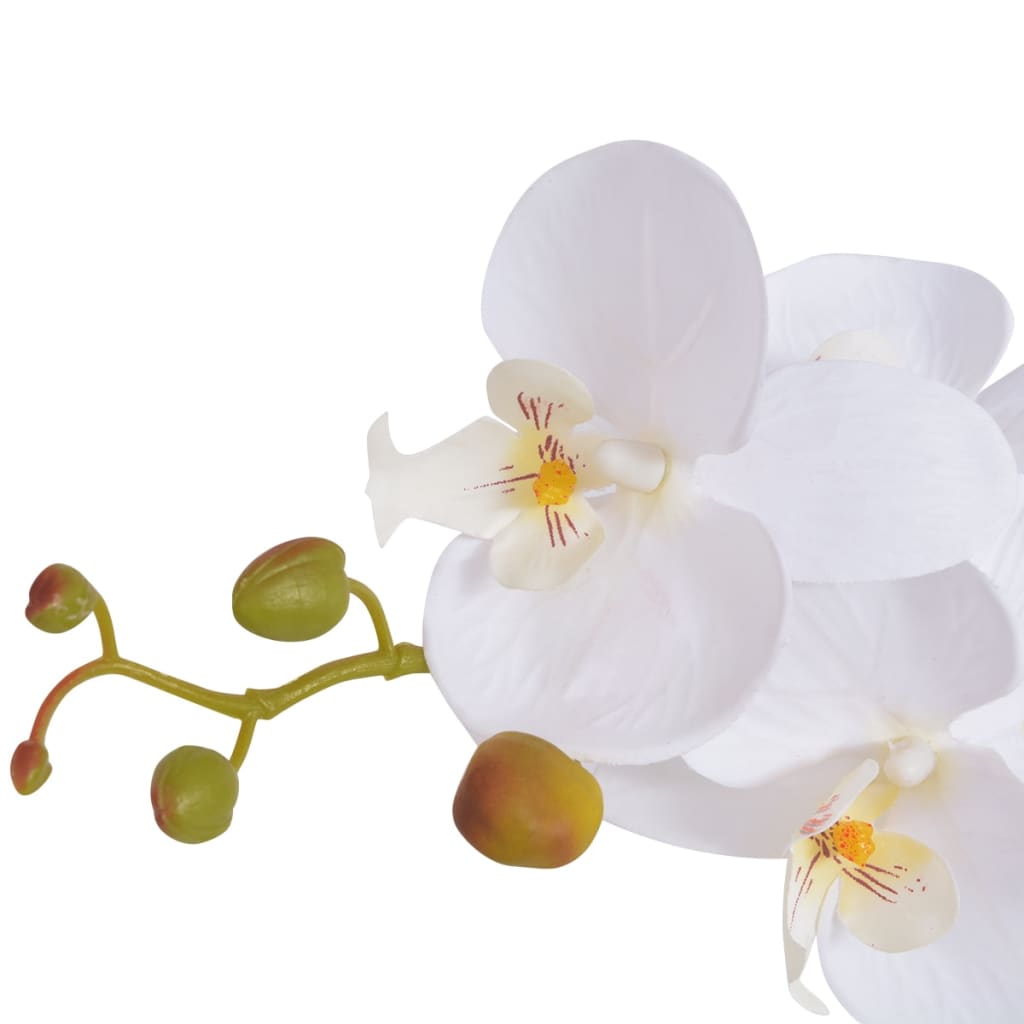 vidaXL Künstliche Orchidee mit Topf 30 cm Weiß