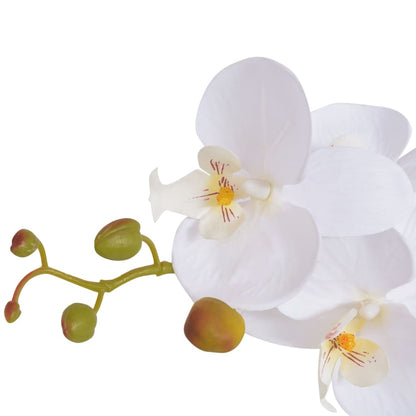 vidaXL Künstliche Orchidee mit Topf 30 cm Weiß
