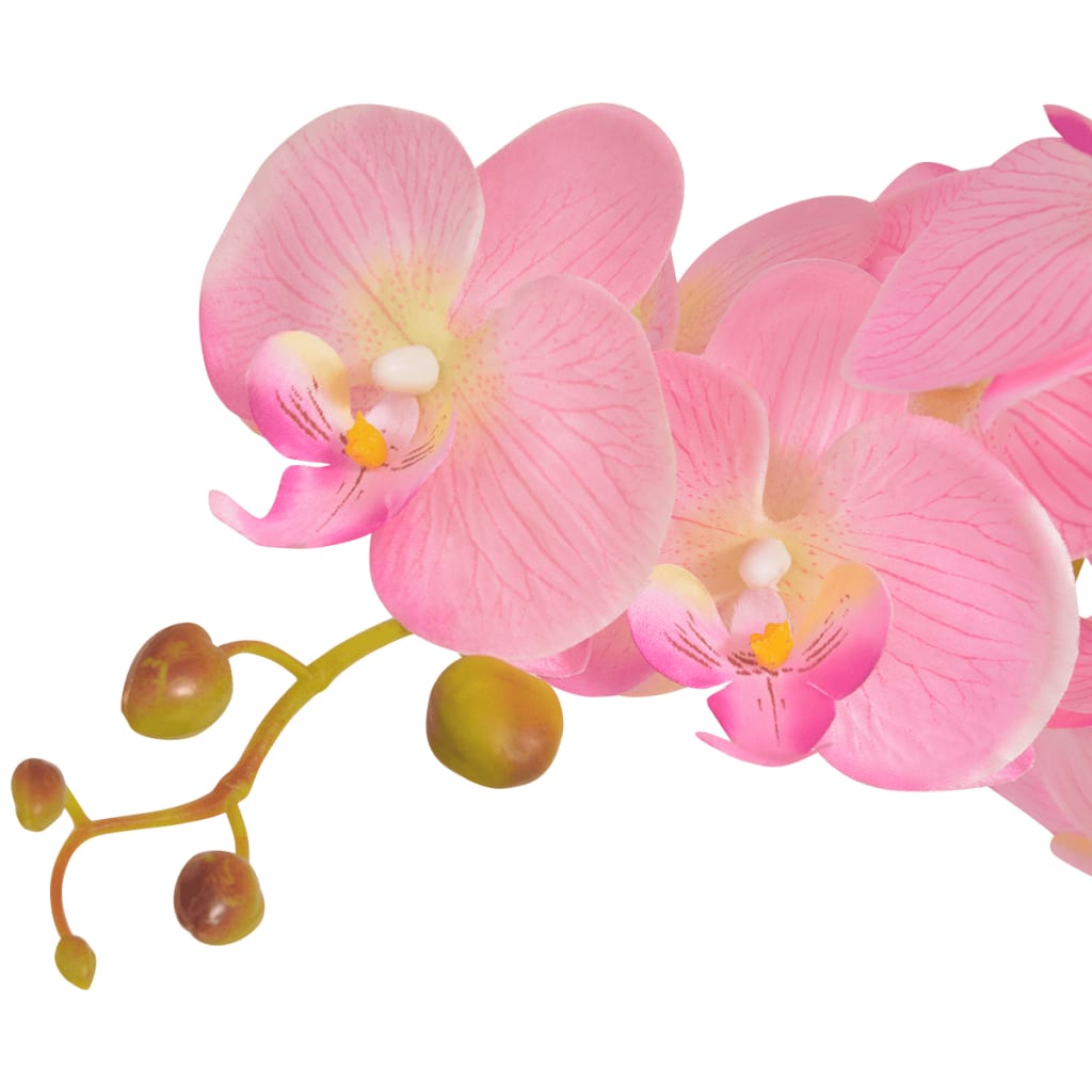 vidaXL Künstliche Orchidee mit Topf 30 cm Weiß