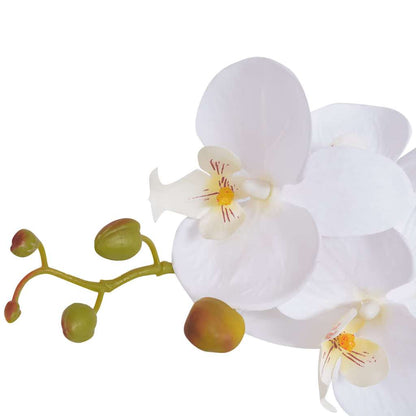 vidaXL Künstliche Orchidee mit Topf 30 cm Weiß