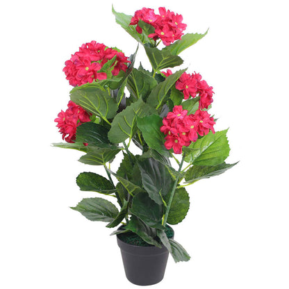 vidaXL Künstliche Hortensie mit Topf 60 cm Blau