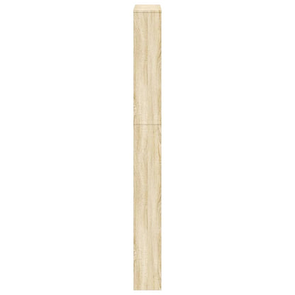 Schuhschrank mit 5 Fächern Spiegel Eiche 63x17x169,5 cm